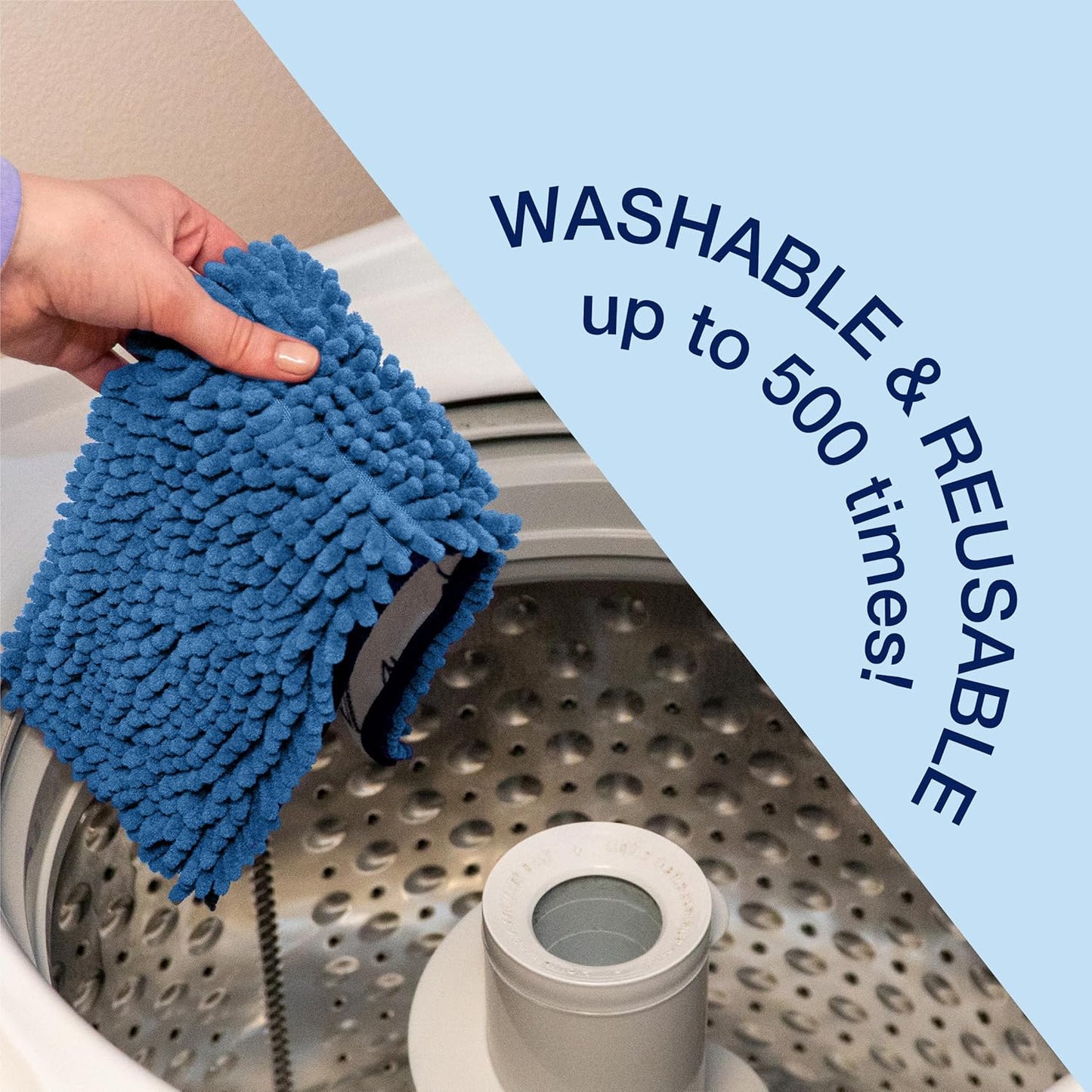 Bona Mop Microfiber Cleaning Pad for Hardwood & Hard Surface Floors - Value 3-Pack - For Use With Bona Mops - Dual Zone Cleaning