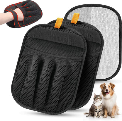 Pet Hair Removal Glove for Cats & Dogs, Upgraded Five-Finger Electrostatic Pet Hair Glove, Reusable Magic Brush Pet Hair Remover Tool for Laundry, Couch, Carpet, Car Seat