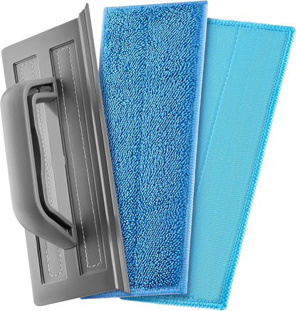 Tyroler Silicone Shower Squeegee for Glass Doors - 10" | 2 Microfiber Scrub & Polish Cloths | Multi-Surface Wiper | Perfect Window Squeegee for Home | Squeegee for Shower Glass | Shower Door Squeegee