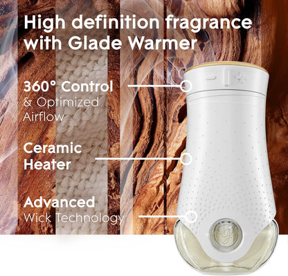 Glade PlugIns Refills Air Freshener, Scented and Essential Oils for Home and Bathroom, Cashmere Woods, 6.7 Fl Oz, 10 Count