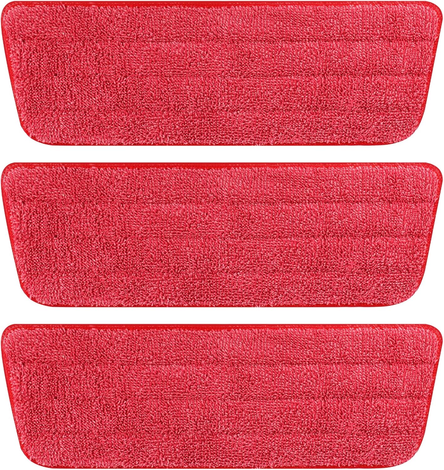 3 Pack Microfiber Reusable Mop Pads, Wet/Dry Floor Cleaning Refill Mop Pads, Spray Mop Hard Wood Floor Mop Pads Refills, Machine Washable Power Mop Pads Replacement