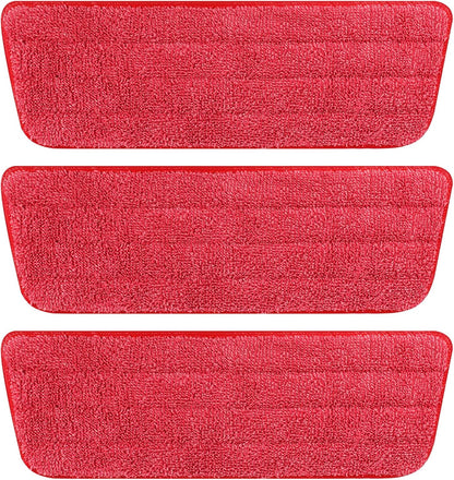 3 Pack Microfiber Reusable Mop Pads, Wet/Dry Floor Cleaning Refill Mop Pads, Spray Mop Hard Wood Floor Mop Pads Refills, Machine Washable Power Mop Pads Replacement