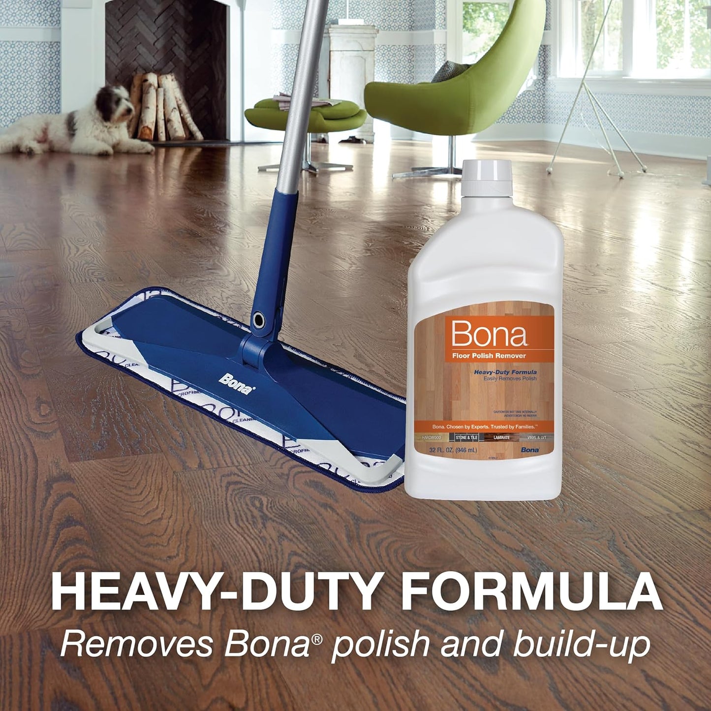 Bona Floor Polish Remover - Covers 200sqft - 32 Fl Oz