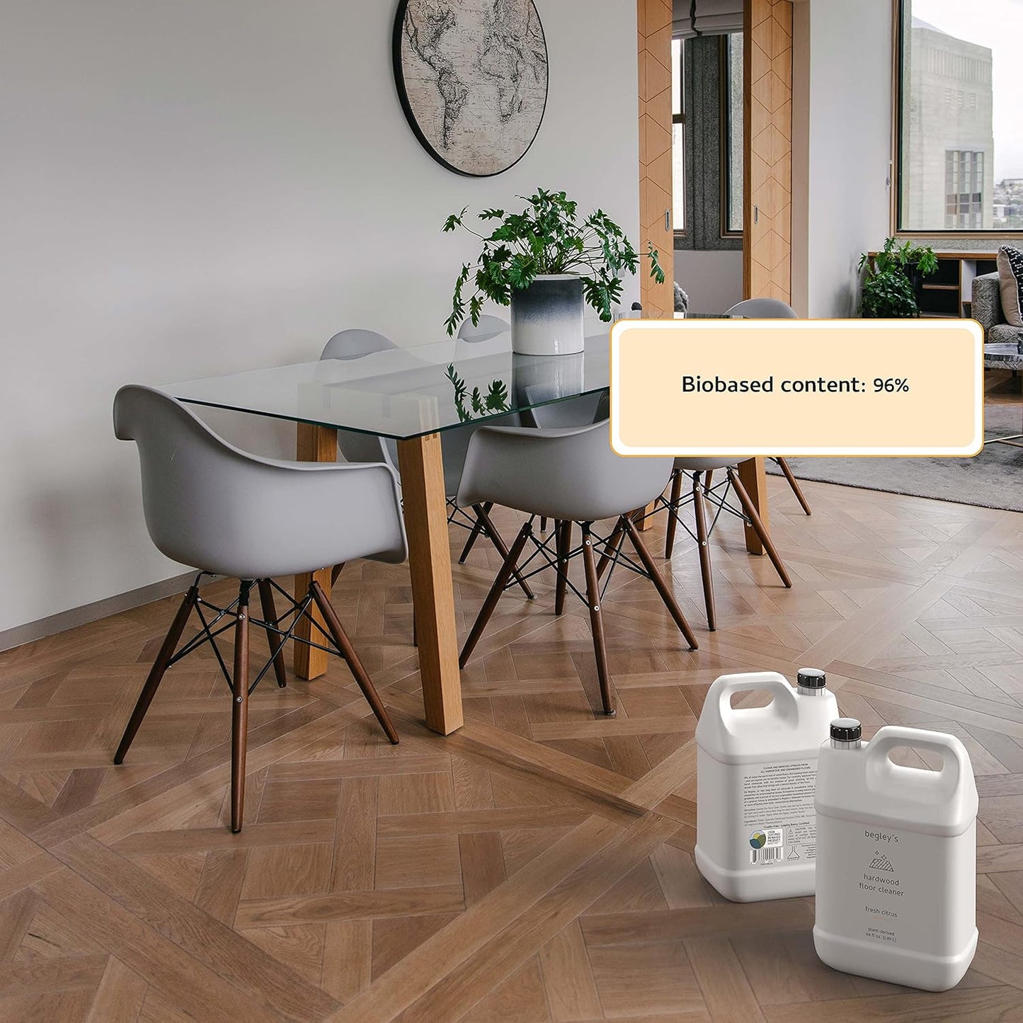 Begley's Hardwood Floor Cleaner Spray - Hard Wood Floor Cleaner for Mopping - Citrus Scent Hardwood Cleaner - 64 oz
