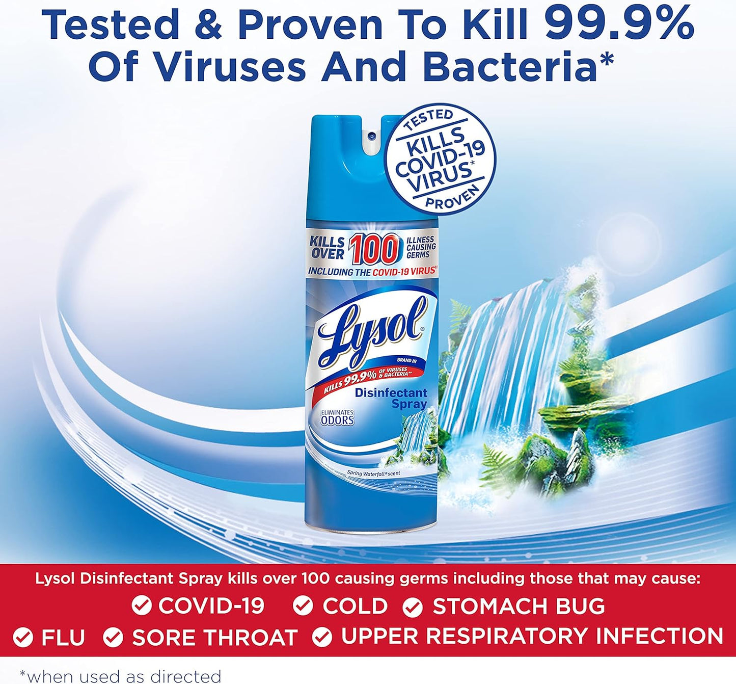 Lysol Disinfectant Spray, Household Essential Cleaning Supplies, Multi-Purpose Room Spray, Antibacterial Sanitizer Spray, Upholstery Deodorizer, Home and Bathroom, Crisp Linen,19 Fl Oz (Pack of 12)