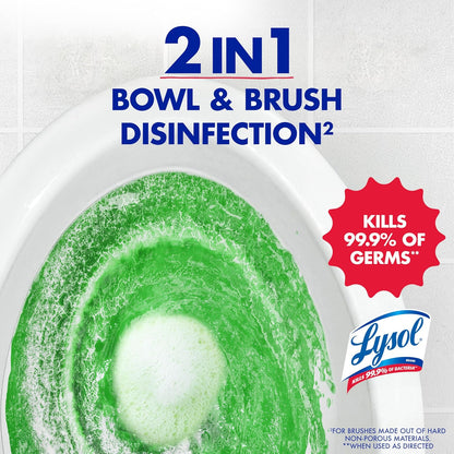 Lysol Toilet Bowl Cleaner Clinging Gel, Cleaning, Disinfecting, and Stain Removal, Bleach Free Bathroom Cleaning Supplies, Bamboo Scent, 24 fl oz. (2 Pack)
