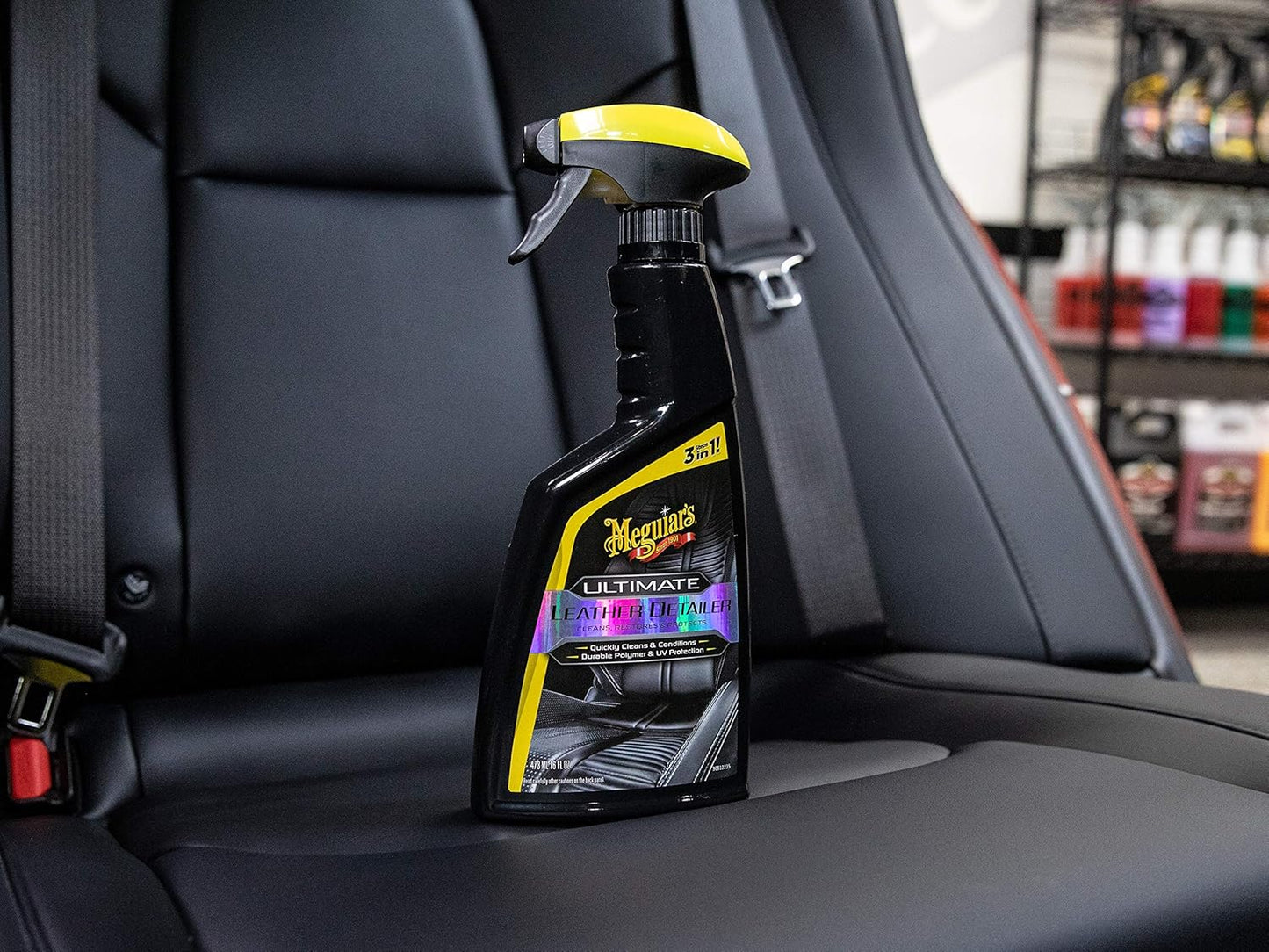 Meguiar's Gold Class Leather Conditioner Spray - Premium Car Leather Conditioner - Protect Your Car's Seats from Cracking, Fading and Drying Out - Keep It Looking and Feeling New, 16 Oz