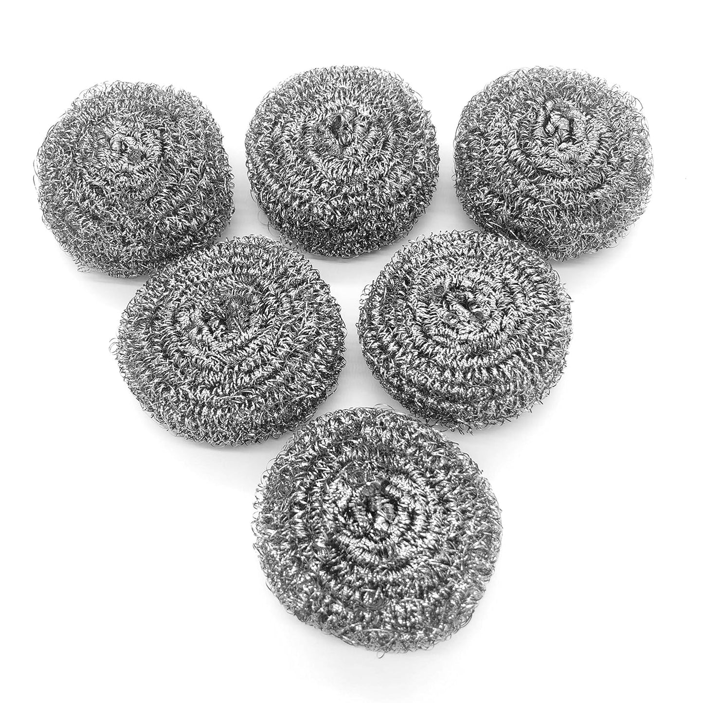 KTOJOY 6 Pack Stainless Steel Wool Scrubber, Scrubbing Scouring Pad, Steel Wool Scrubber for Kitchens, Bathroom and More