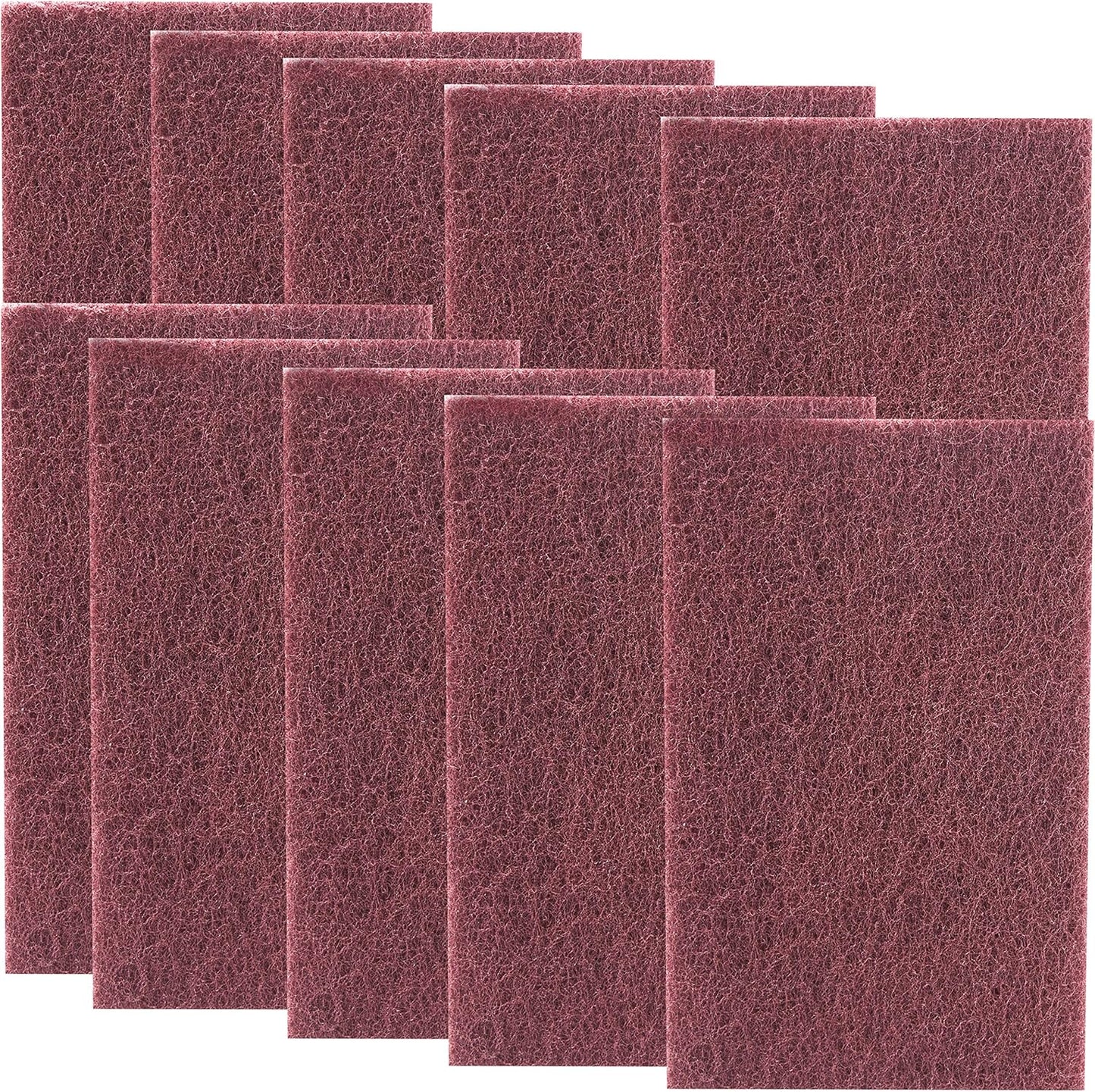 Heavy Duty XL Red Scouring Pads. 6x9 in 5 Pack of Scrubber Tools for Cleaning Stainless Steel Pots, Pans, Grills and Griddles. Extra Large Pad for Outdoor Use on Railings and Tiles.