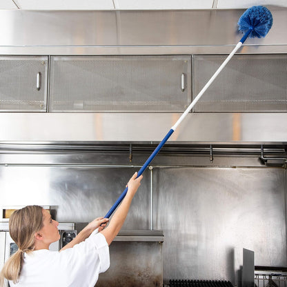 SPARTA Flo-Pac Rounded Duster Cleaning Duster with Electrostatically Charged Bristles for Cleaning, 9 X 7 X 7 Inches, Blue