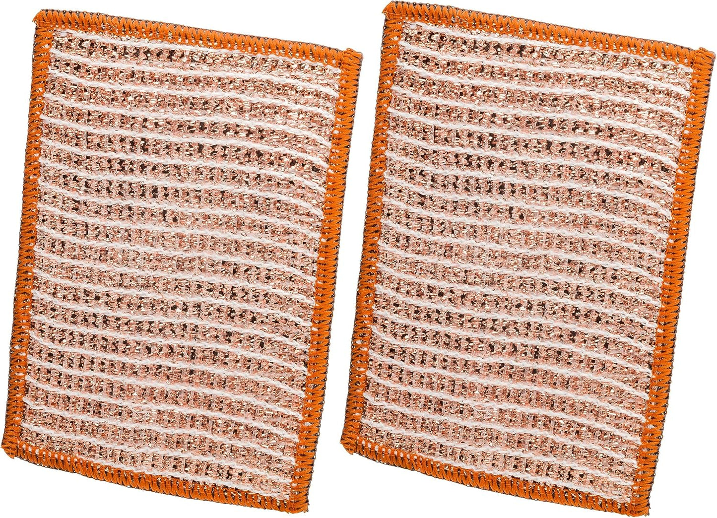 Redecker Copper Thread Pot Scrubber, Woven Copper Scouring Pads, 2 Pack Kitchen Scrubber for Pots Pans Sink Stove Stainless Steel, 3 in Diameter, Made in Netherlands