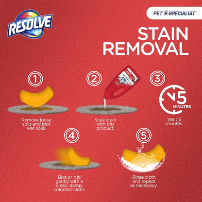 Resolve Pet Specialist Carpet Cleaner Spray – for Removal of Pet Stains & Odors Up to 7 Days Old, 22oz