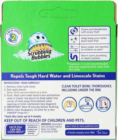 Vanish Drop-Ins Automatic Toilet Bowl Cleaner - Blue, 1.70 Ounce (Pack of 12)