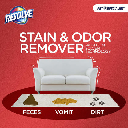 Resolve Pet Specialist Carpet Cleaner Spray – for Removal of Pet Stains & Odors Up to 7 Days Old, 22oz