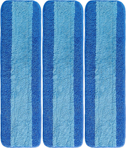 VanDuck Microfiber Cleaning Pads Compatible with Bona Mop (3 Pack) - Microfiber Mop Pads for Hardwood Floor for 18 Inch
