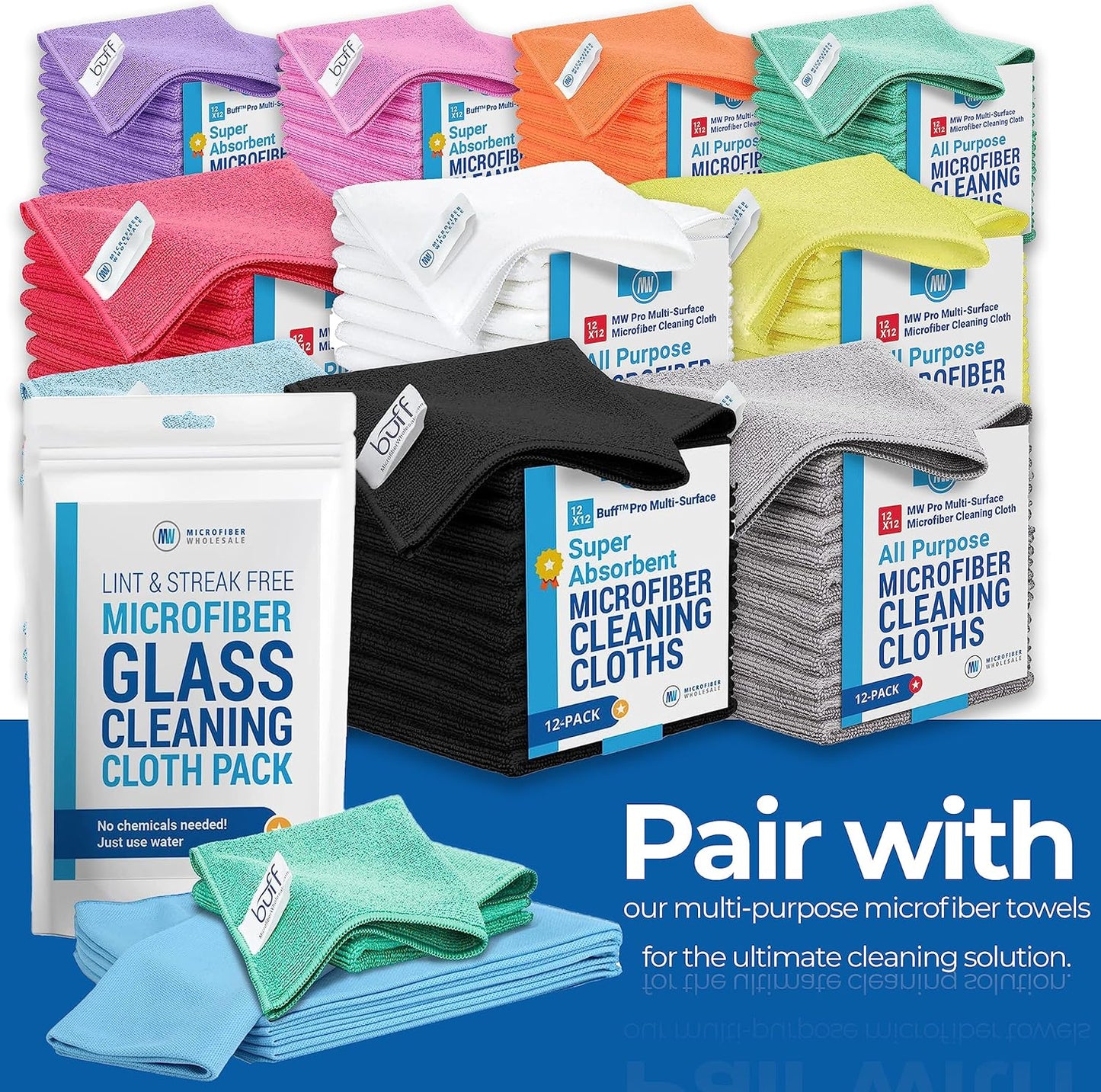 Claro Stainless Steel Cleaner Cloth 8-Pack – Microfiber Cleaning Cloths for Appliances, Sinks & Fridge | Lint-Free Streak-Free Stainless Reusable Alternative to Chemical Cleaners