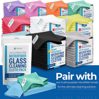 Claro Stainless Steel Cleaner Cloth 8-Pack – Microfiber Cleaning Cloths for Appliances, Sinks & Fridge | Lint-Free Streak-Free Stainless Reusable Alternative to Chemical Cleaners