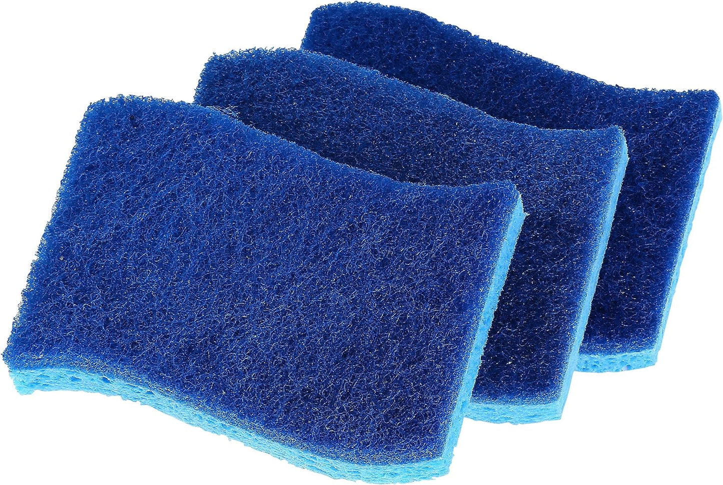 Non-Scratch Cellulose Sponge Kitchen Scrub Sponge with Scouring Pad Set, Good for Non-Stick Cookware Frying Pan, Pot, Counter Top, Sink Scrubbing, Kitchen Scrubbers, Pack of 2, (Red/Pink)