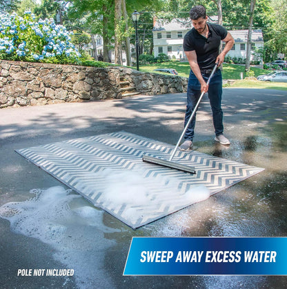 Unger Professional AquaDozer MAX 24” Smooth Surface Straight Floor Squeegee, Flood Cleanup Scrubber for Floors and Asphalt, Cleaning Tool to Easily Move Water and Debris