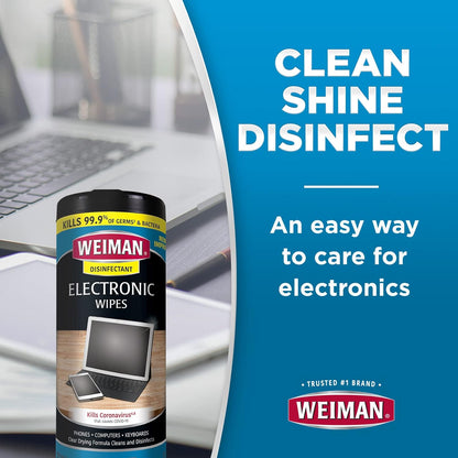 Disinfecting Electronic Cleaning Wipes For Keyboards, Tablets, E-readers, Smart Phones, Netbooks, and Touchscreens (30 Wipes)