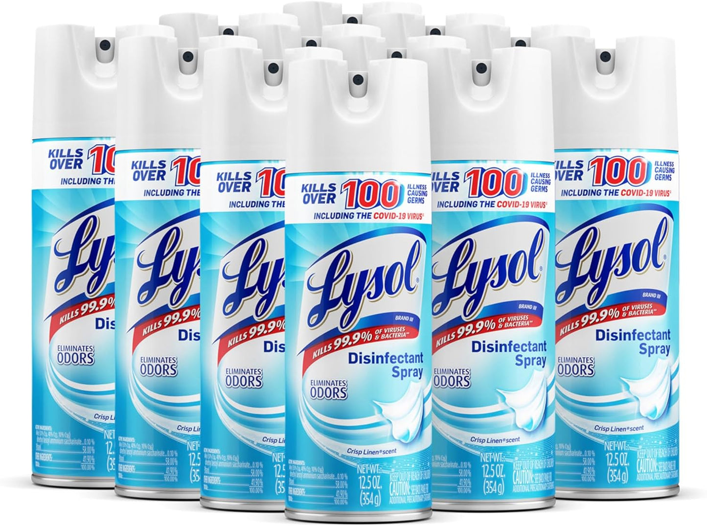Disinfectant Spray, Household Cleaning Supplies, Disinfecting Multi-Purpose Room Spray, Antibacterial Sanitizer, Deodorizer, Kills Hantavirus, Lemon Breeze, 12.5 Fl Oz
