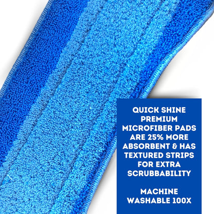Quick Shine Spray Mop Kit with 1 Microfiber Pad & 1 Multi-Surface Floor Cleaner 16oz | Maneuvers under and around furniture for Easy Cleaning | No Batteries Required | Refillable Cleaning Cartridge