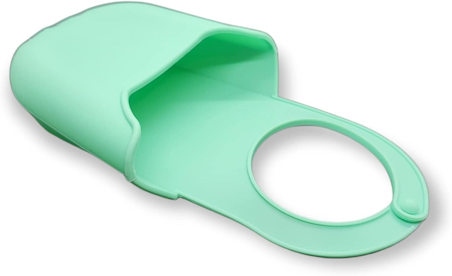 Hanging Silicone Sink Caddy - for Kitchen or Bath, Hangs from Faucet, Helps Dry Sponges, Loofahs, Razors, Soap (1 Pack, Pastel Blue)