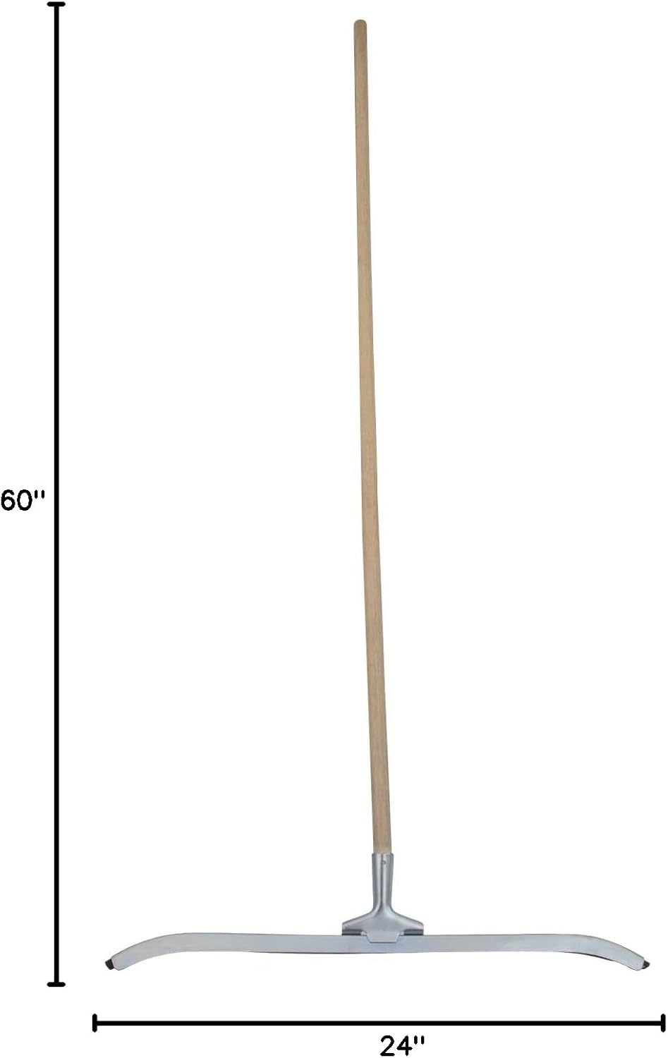 Asphalt Squeegee, 36 Inch Neoprene Curved Blade, 60 Inch Wood Handle, Reversible Floor Squeegee for Concrete and Garage, Heavy Duty Sealcoating Tool, RED700248