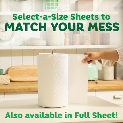 Paper Towels Select-A-Size, White, 6 Triple Rolls = 18 Regular Rolls