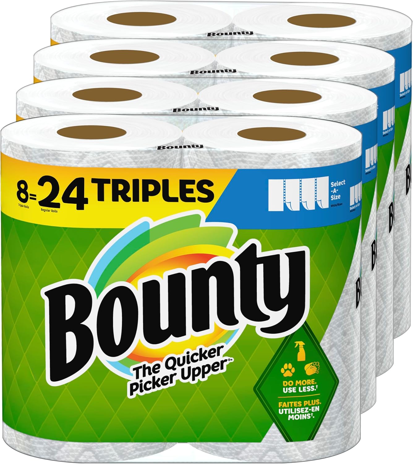 Paper Towels Select-A-Size, White, 6 Triple Rolls = 18 Regular Rolls