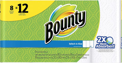 Paper Towels Select-A-Size, White, 6 Triple Rolls = 18 Regular Rolls