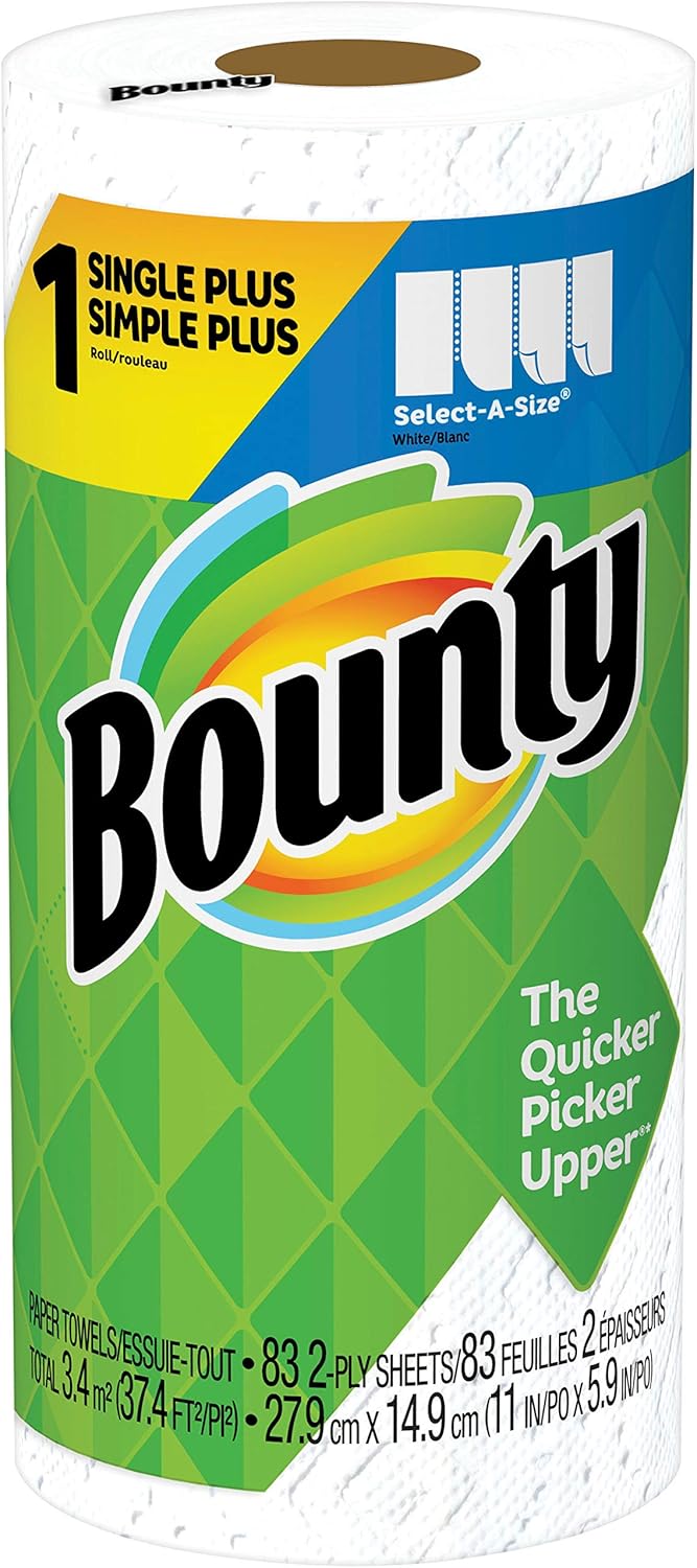 Paper Towels Select-A-Size, White, 6 Triple Rolls = 18 Regular Rolls