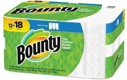 Paper Towels Select-A-Size, White, 6 Triple Rolls = 18 Regular Rolls