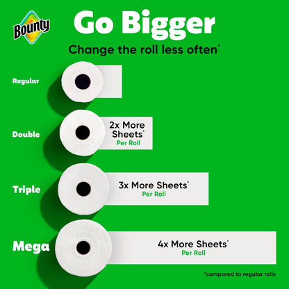 Paper Towels Select-A-Size, White, 6 Triple Rolls = 18 Regular Rolls