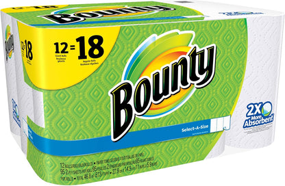 Paper Towels Select-A-Size, White, 6 Triple Rolls = 18 Regular Rolls