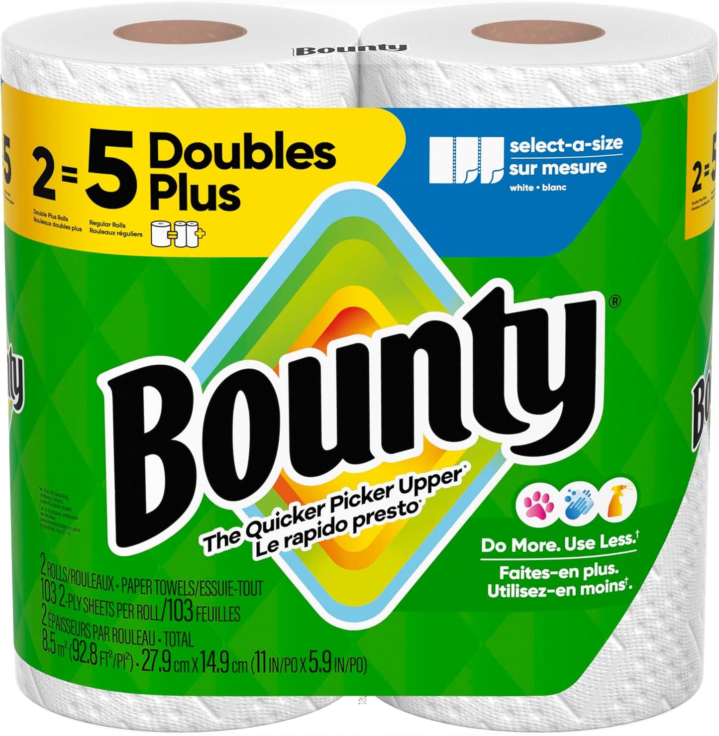 Paper Towels Select-A-Size, White, 6 Triple Rolls = 18 Regular Rolls