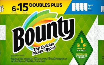 Paper Towels Select-A-Size, White, 6 Triple Rolls = 18 Regular Rolls