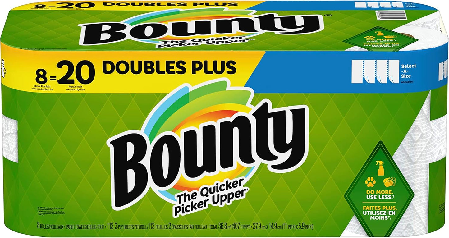 Paper Towels Select-A-Size, White, 6 Triple Rolls = 18 Regular Rolls
