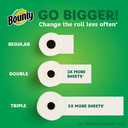 Paper Towels Select-A-Size, White, 6 Triple Rolls = 18 Regular Rolls