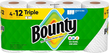 Paper Towels Select-A-Size, White, 6 Triple Rolls = 18 Regular Rolls