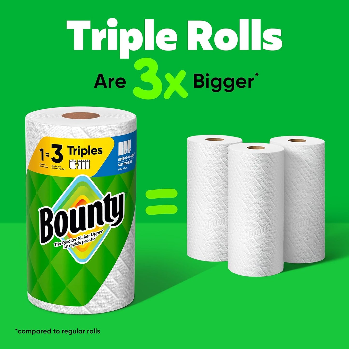 Paper Towels Select-A-Size, White, 6 Triple Rolls = 18 Regular Rolls