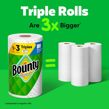 Paper Towels Select-A-Size, White, 6 Triple Rolls = 18 Regular Rolls