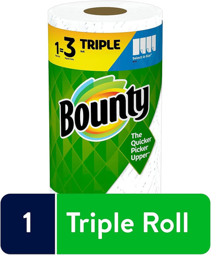 Paper Towels Select-A-Size, White, 6 Triple Rolls = 18 Regular Rolls