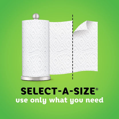 Paper Towels Select-A-Size, White, 6 Triple Rolls = 18 Regular Rolls