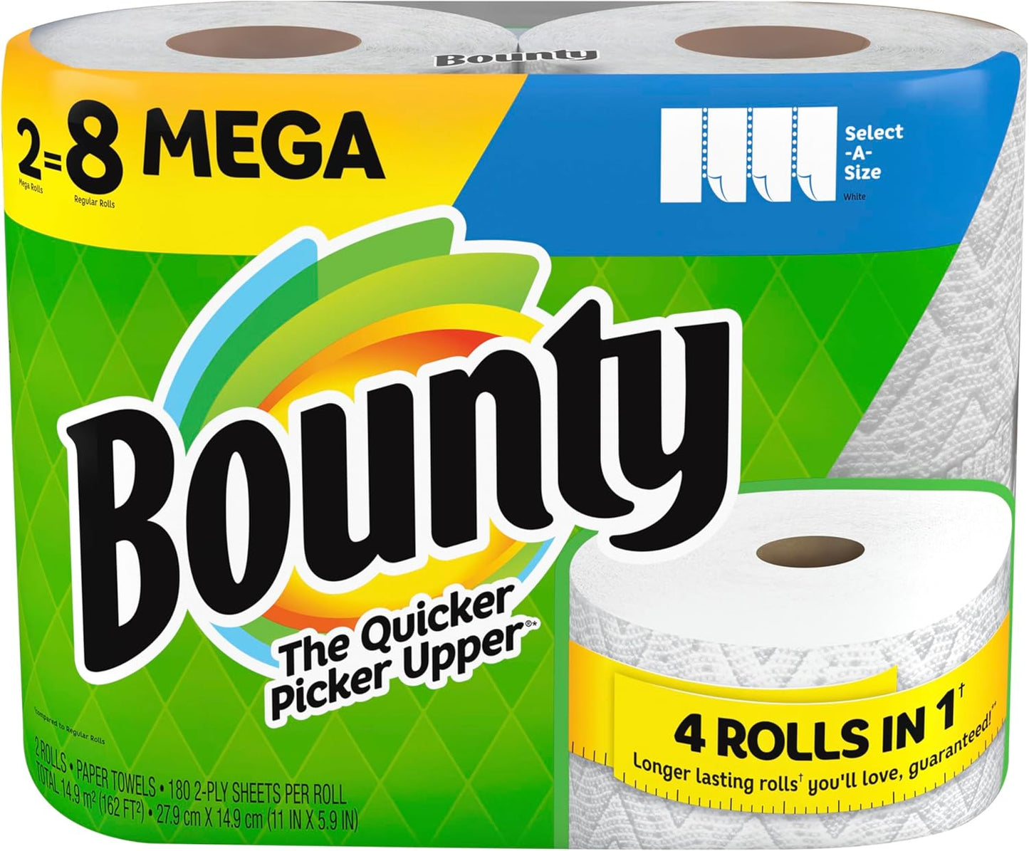 Paper Towels Select-A-Size, White, 6 Triple Rolls = 18 Regular Rolls
