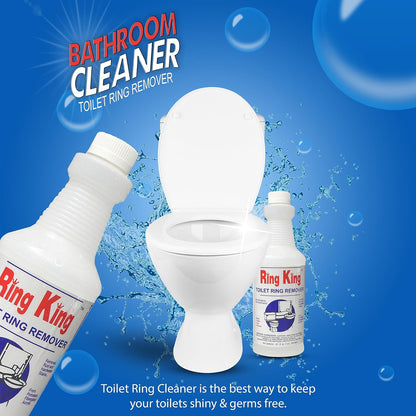 Amazon Brand - Ring King Toilet Bowl Cleaners | Toilet Bowl Cleaner Liquid 32oz Fast Acting Bathroom Cleaner For Calcium, Water, Rust, Red Clay & Lime Stains – No Scrubbing