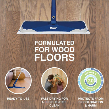 Hardwood Floor Disposable Wet Cleaning Pads - 12 cleaning pads per pack - unscented - Use with Mops - Residue-Free Floor Cleaning Solution for Wood Floors