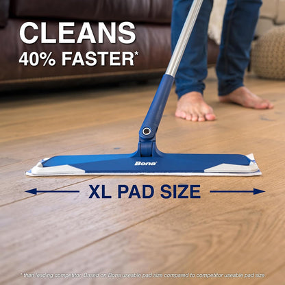 Hardwood Floor Disposable Wet Cleaning Pads - 12 cleaning pads per pack - unscented - Use with Mops - Residue-Free Floor Cleaning Solution for Wood Floors