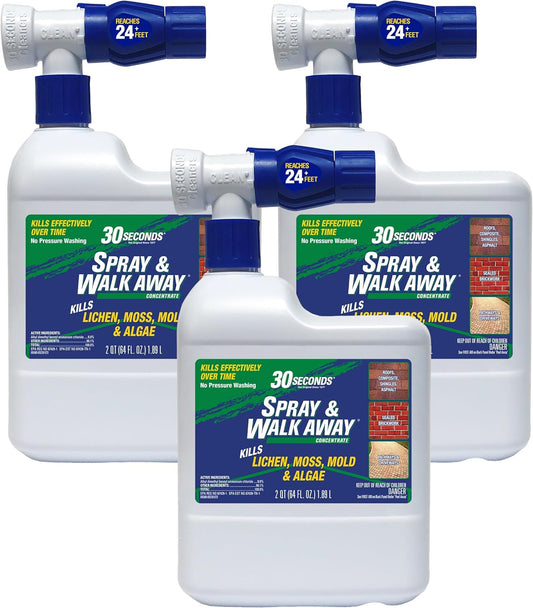 Mold and Mildew Stain Remover Concentrate | Spray & Walk Away Outdoor Cleaner | 1 Gallon
