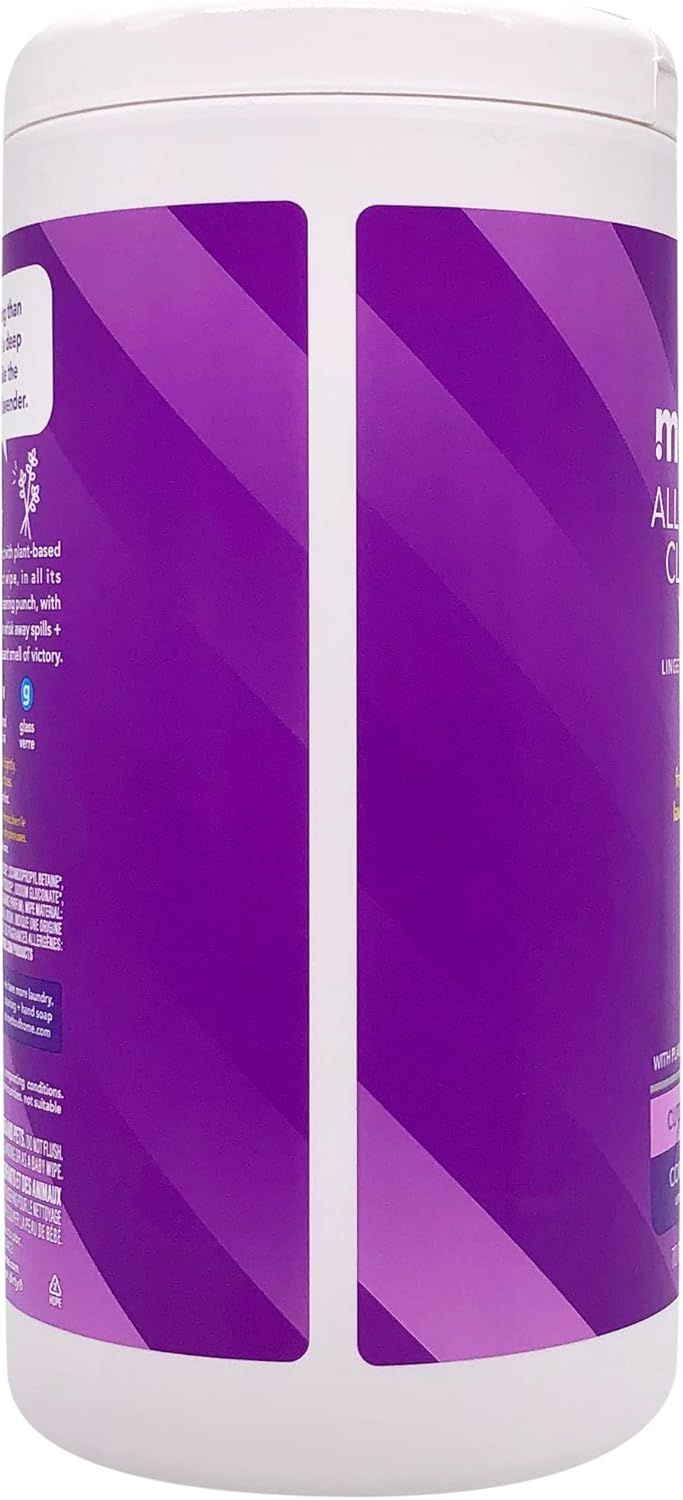 All-Purpose Cleaning Wipes, French Lavender, Multi-Surface, Compostable, 70 Count (Pack of 1)